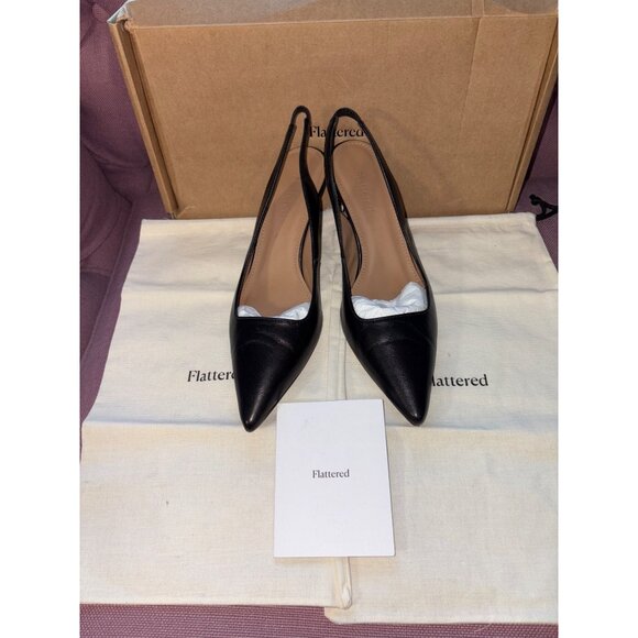 Flattered Franchesca Heel in Black Leather 36 with box Womens Pumps - Picture 8 of 17